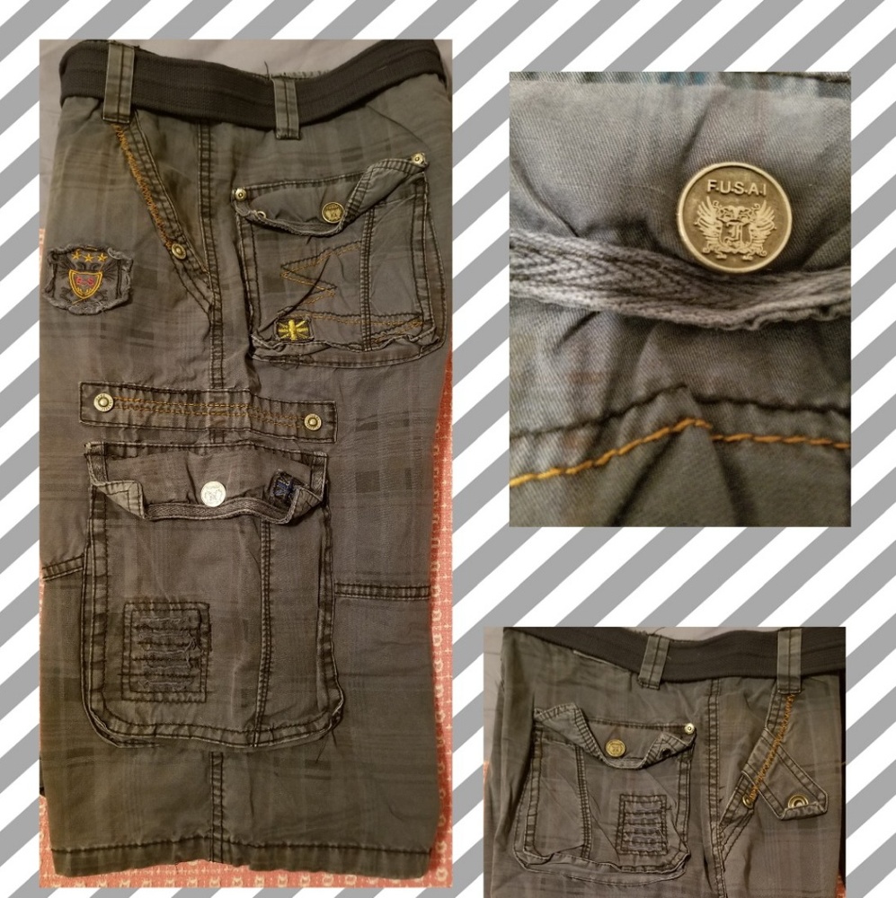 Fusai mens cargo shorts